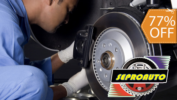 [Image: ¡Paga $15 en lugar de $66 por Revisión y Ajuste de Frenos + Sondeo de Radiador + Lavado de Motor + Pulido de Silvines + Car Wash Completo (Lavado, Aspirado, Aromatizado y Pasteado) en Seproauto!m]