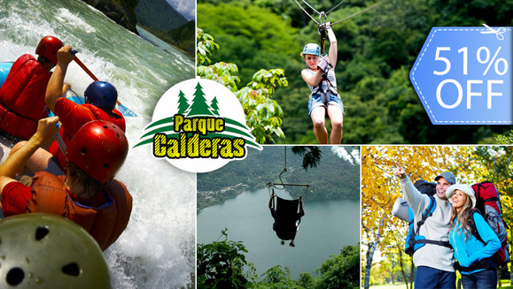 [Image: ¡Paga Q145 en vez de Q295 por 1 Día de Aventura con: Canopy de Bosque y de Laguna + Rappel + Columpio Gigante + Balsa con Remos + Caminata en Bosque Virgen en Parque Calderas!m]