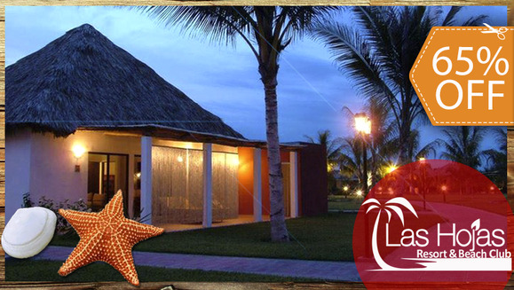 [Image: ¡Paga $70 en vez de $199 por Estadía de 1 Noche Hasta para 4 Personas en Bungalow Junior en el Exclusivo Las Hojas Resort Beach and Club! ¡SOLO 203 CUPONES DISPONIBLES!m]