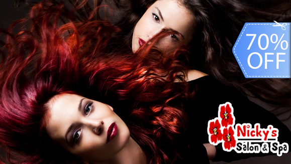 [Image: ¡Paga Q149 en vez de Q500 por Tinte Completo o Mechas Alfaparf + Corte Personalizado + Lavado Spa + Tratamiento Sellador de Puntas + Planchado + Acabado Final + Depilación de Bigote en Nicky's Salón!m]