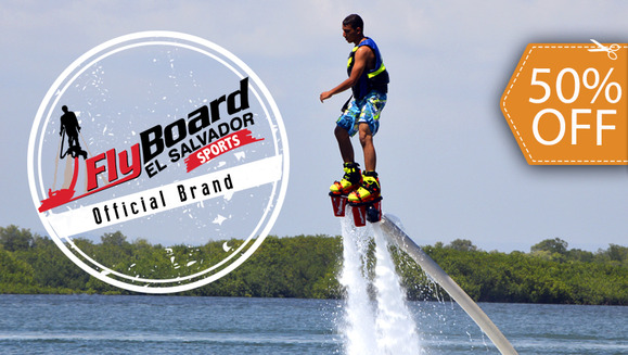 [Image: ¡Paga $60 en vez de $120 por 1 Hora de Flyboard hasta para 3 Personas en la Costa del Sol con El Salvador Flyboard Sports! ¡SÓLO 99 CUPONES DISPONIBLES!m]