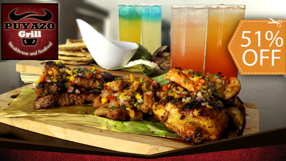 [Image: ¡Paga $22 en lugar de $45 por Picata de Carnes hasta para 4 Personas con Lomo de Res, Pollo y Chicharrones + 4 Bebidas a Elección en Puyazo Grill Zona Rosa!m]