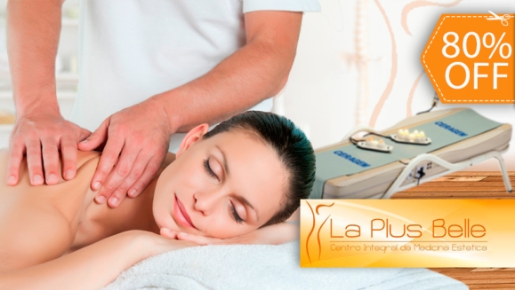 [Image: ¡Paga $20 en vez de $100 por 4 Sesiones de Masaje que Incluyen: Masaje en Cama Termal con Piedras de Jade + Masaje con Reflexología en Pies en La Plus Belle!m]