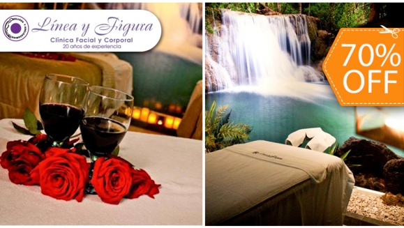 [Image: ¡Paga $18 en lugar de $60 por Masaje en Pareja de Piedras Calientes + 2 Copas de Vino Tinto + Aromaterapia en Línea y Figura!m]