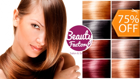 [Image: ¡Paga $20 en vez de $80 y Elige entre Mechas, Luces, Tinte Completo o Retoque + Tratamiento Hidratante y Sellador de Color + Corte + Proteína de Keratina + Masaje Capilar + Secado, Planchado u Ondas + Brillo Sellador en Beauty Factory Salón &amp; Supply!m]