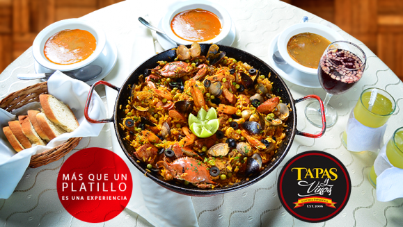 [Image: ¡Paga $28 en Lugar de $57 por Banquete hasta para 3 que Incluye: 1 Paella de Especialidad para Compartir + 3 Sopas de Lentejas o 3 Caldos de Res + 3 Refrescos Naturales, Cervezas o Copas de Sangría!m]