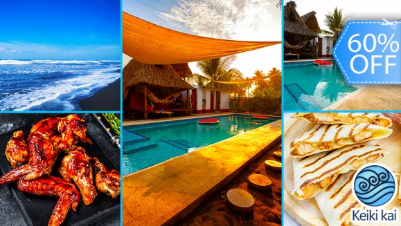 [Image: ¡Paga Q99 en Vez de Q250 por Day Pass para 2 personas que Incluye Uso de Instalaciones: Tapetes de Playa, Piscina, Hamacas y Más + 1 Plato de Alitas o 1 Orden de Quesadillas de Camarón y 2 Bebidas Naturales!m]