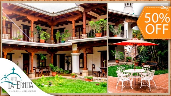 [Image: ¡Paga $57 en vez de $115 por Estadía de 1 Noche para 2 Personas + 2 Desayunos en Hotel La Ermita en Antigua Guatemala!m]