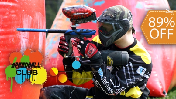 [Image: ¡Día de Paintball hasta para 5 personas! ¡Paga $12 en lugar de $112 por Paquete de Paintball que Incluye: 125 Paintballs + Uso de Campo + Alquiler de 5 Marcadoras + 5 Máscaras + 5 Chalecos + Pase de Aire Ilimitado en Speedball Club!m]