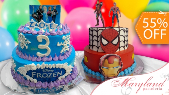 [Image: ¡Paga $28 en vez $62 por Pastel Decorado de DOS PISOS para 40 personas en Maryland Pastelería!m]