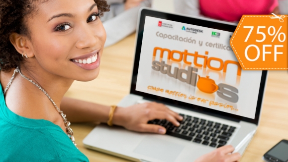 [Image: ¡Paga $19 en vez de $76 por 1 Curso Certificado en Línea (6 Meses) a Elección Entre: Diseñador Gráfico, Diseño Web, Desarrollador WEB, Profesional Autodesk, Profesional en Microsoft Office y más con Mottion Studios!m]