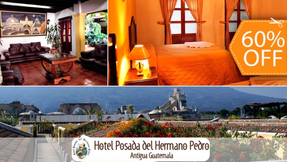 [Image: ¡Paga $34 en vez de $85 por Estadía de 1 Noche para 2 Personas en Habitación Doble en Hotel Posada del Hermano Pedro, Antigua Guatemala!m]