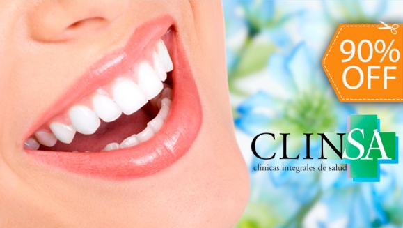 [Image: ¡Paga $18 en lugar de $180 por 1 Relleno Estético de Resina + Aclarado con Aeropulidor + Limpieza Dental con Ultrasonido + Aplicación de Flúor y Diagnóstico con Cámara Intraoral en CLINSA!m]