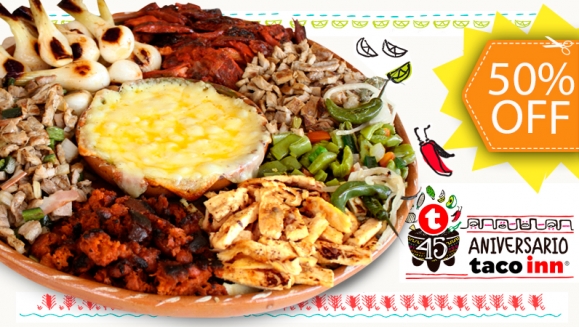 [Image: ¡Paga $10 y Consume $20 en todo el Menú de Taco Inn Santa Elena!m]