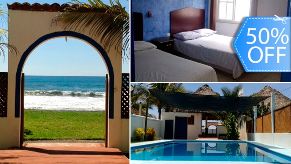 [Image: ¡Paga Q1,260 en lugar de Q2,500 por Estadía de 1 Noche Hasta para 10 Personas en Casa Totalmente Equipada a Orilla del Mar que Incluye: 4 Habitaciones con A/C + Piscina Privada + Sala, Comedor, Cocina, Área de Hamacas y Más en Casa Cayman Monterrico!m]