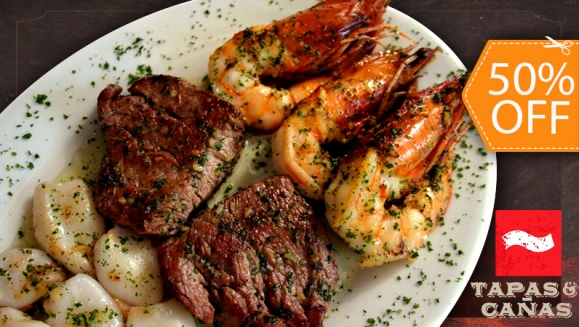 [Image: ¡Paga $10 y Consume $20 en Todo el Delicioso Menú de Tapas y Cañas!m]