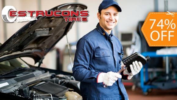 [Image: ¡Paga $26 en lugar de $101 por Cambio de Aceite TOTAL 20W50 + Filtro de Aceite + Alineado + Balanceo + Rotación de Llantas + Diagnóstico de Dirección y Suspensión + Limpieza de Frenos + Revisión de 18 Puntos en Estrucons Car Center!m]