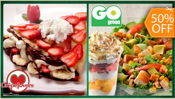 [Image: ¡Paga $8 y Consume $16 en todo el Menú de Go Green y Crepe Lovers!m]