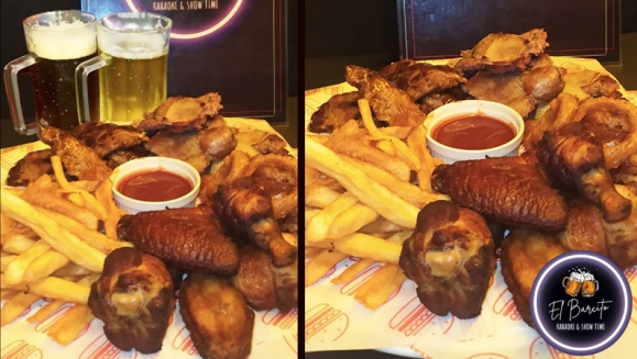 [Image: ¡Paga Q115 en Lugar de Q205 por Sampler Para Compartir que Incluye: 1/2 Lb de Costilla de Cerdo + 1 Lb de Chorizo Criollo + 1/2 Lb de Alitas + 1/2 Lb de Papas Fritas + 1/2 Lb de Aros de Cebolla + Salsa Barbacoa o Ranch + 2 Tarros de Cerveza!m]