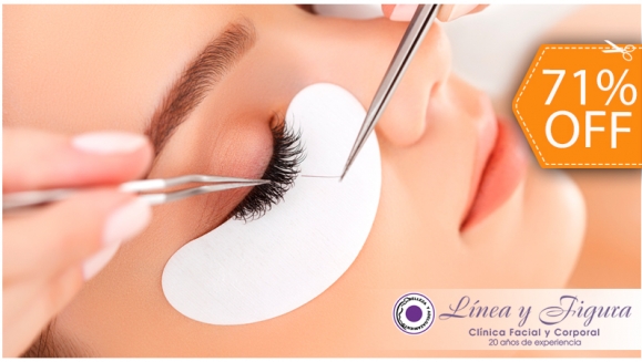 [Image: ¡Paga $18 en lugar de $63 por Extensión de Pestaña Pelo a Pelo + Facial de Contorno de Ojos en las Lujosas Instalaciones de Línea y Figura San Benito!m]