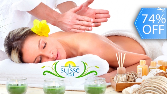 [Image: ¡Paga Q189 en lugar de Q725 por un Día de Spa con Sauna, Jacuzzi e Hidroterapia Ilimitada + Masaje Relajante con Bálsamos Desinflamantes + Mascarilla Facial y Te Relajante en Le Suisse Spa!m]
