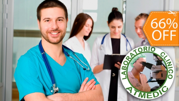 [Image: ¡Paga $12 en vez de $35 por Chequeo de 9 Exámenes de Laboratorio Incluyendo Glucosa, Triglicéridos, Colesterol y más en Laboratorio Clínico ATMedic!m]