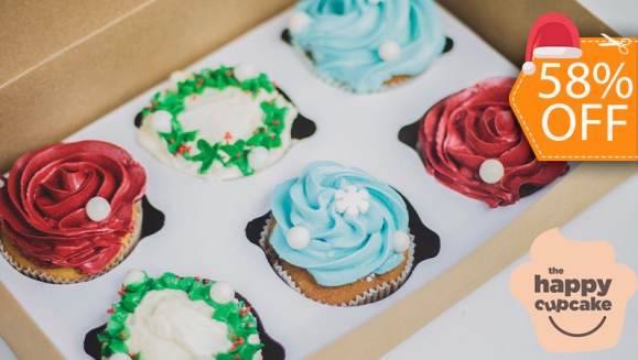 [Image: ¡Paga $10 en Lugar de $24 por Una Caja de 12 Cupcakes de The Happy Cupcake!m]