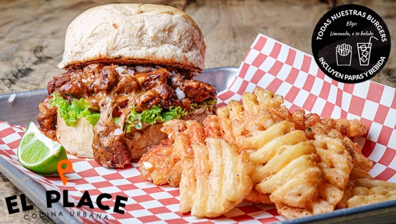 [Image: ¡Paga $9.95 en Lugar de $19.90 por 2 Hamburguesas a Elección entre: La Pastorcita, Spicy Costilla BBQ, Birria, Entre Otras + 2 Papas + 2 Bebidas a Elección entre Té Helado o Limonada!m]