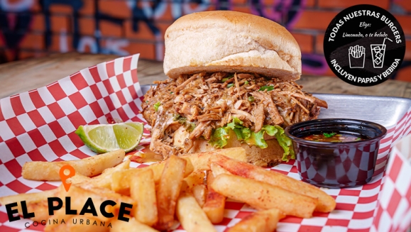 [Image: ¡Paga $9.95 en Lugar de $19.90 por 2 Hamburguesas a Elección entre: La Pastorcita, Spicy Costilla BBQ, Birria, Entre Otras + 2 Papas + 2 Bebidas a Elección entre Té Helado o Limonada!m]