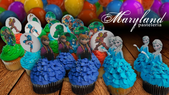 [Image: ¡Paga $25 en Lugar de $52.50 por Pastel Redondo de 40 Porciones con Relleno Premium + Decoración con Fotografía o Imagen Impresa en Papel de Arroz + 6 Cupcakes Personalizados!m]