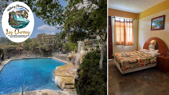 [Image: ¡Paga Q360 en Lugar de Q620 por Estadía para 2 Personas Durante 3 Días y 2 Noches en Hotel Los Chorros + Daypass en Balneario Natural con Piscinas, Cascada Natural, Áreas Recreativas y Mas!m]