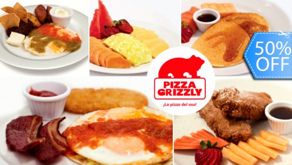 [Image: ¡Paga Q59 en lugar de Q118 por 2 DeliciOsos Desayunos a la Carta a Elección en Pizza Grizzly!m]