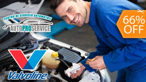 [Image: ¡Paga $29 en lugar de $85 por cambio de 4/4 de Aceite Valvoline 20w50 + Filtro de Aceite + Rotación de Llantas + Chequeo Computarizado General + Revisión de 21 puntos en Auto Pro Service!m]