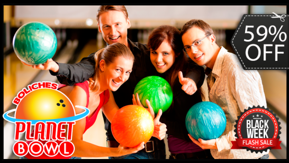 [Image: ¡Paga Q45 en vez de Q110 por 1 Hora de Boliche Hasta para 5 Personas en Planet Bowl!m]