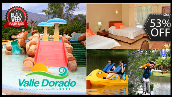 [Image: ¡Paga Q485 en lugar de Q1,040 por Estadía de 2 Días y 1 Noche para 2 en Habitación Doble + Desayuno Continental + Uso de Todas las Instalaciones + Ingreso al Parque Acuático + Ticket de Canopy y Más en Valle Dorado!m]