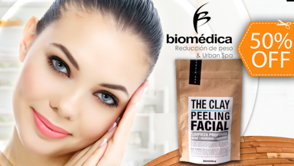 [Image: ¡Paga $25 en vez de $50 por Fabuloso Kit de Peeling Facial Doméstico “The Clay” para Eliminar Acné, Manchas, Estrías, Puntos Negros, Cicatrices, Ojeras y Arrugas, de Biomédica Products! ¡Hasta 6 meses de tratamiento!m]
