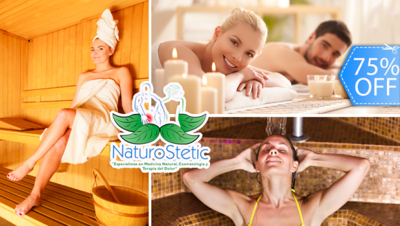 [Image: ¡Paga Q175 en lugar de Q700 por Spa Urbano para 2 que Incluye: Masaje Relajante de 45 Minutos + Sauna Húmedo + Hidromasaje + Reflexología en Manos y Pies + Mascarilla Facial de Arcilla y Más en NaturoStetic!m]