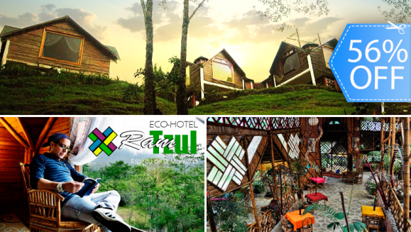[Image: ¡Paga Q199 en lugar de Q450 por Hospedaje en Cabaña para 2 + Uso de Instalaciones en Reserva Natural con Laguna y Bosques en Eco- Hotel Ram Tzul!m]