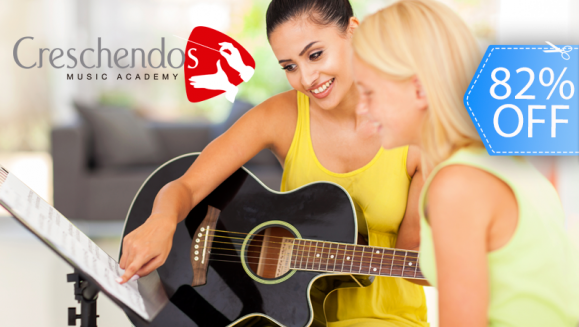 [Image: ¡Paga Q199 en lugar de Q1,100 por Inscripción + 1 Mes de Clases de Guitarra Eléctrica o Acústica (Módulo 1) en Creschendos!m]