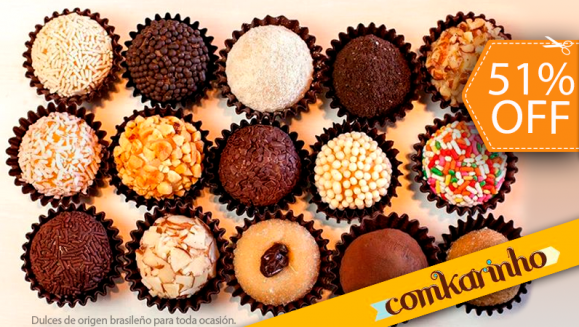 [Image: ¡Paga $11 en lugar de $22.50 por una Caja de 25 Unidades de Deliciosos Brigadeiros en Comkarinho!m]