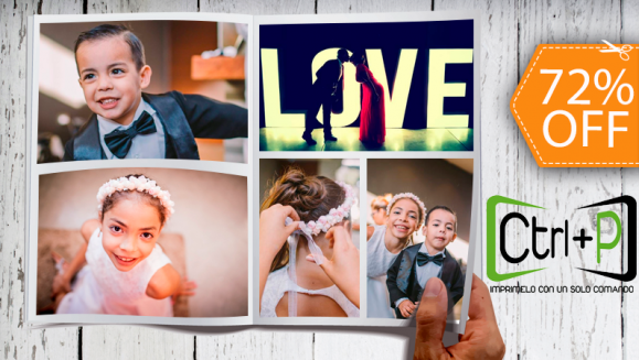 [Image: ¡Paga $19 en lugar de $69 por Álbum Fotográfico Tipo Revista de 102 Fotografías que Incluye: 100 Fotografías 4” x 6” + 1 Fotografía Tamaño Carta 8 ½ x 11 + 1 Fotografía Tamaño Tabloide 12” x 18” en Ctrl + P!m]