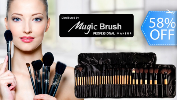 [Image: ¡Paga Q250 en lugar de Q600 por Kit Profesional de 32 Brochas para Maquillaje de Magic Brush!m]