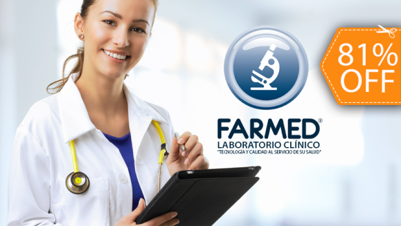 [Image: ¡Paga $25 en vez de $130 por 13 Exámenes de Laboratorio para Evaluación de Rutina + Prueba Especial para Control de Diabetes, 	Cáncer de Próstata o Helicobacter Pylori o 9 Exámenes de Rutina con Análisis de Tiroides en Laboratorio Clínico FARMED!m]