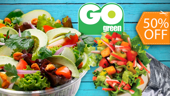 [Image: ¡Paga $8 y Consume $16 en Todo el Menú de Go green, Los Castaños!m]