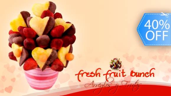 [Image: ¡Paga Q140 en lugar de Q235 por Exquisito Arreglo Frutal de 50 Pinchos en Forma de Corazón + Base en Fresh Fruit Bunch!m]