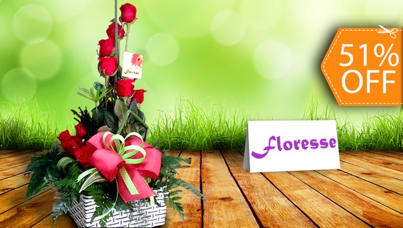 [Image: ¡Paga $22 en lugar de $45 por Hermoso Arreglo de Rosas Naturales con Colores a Elección de Floresse Flores y Jardines! ¡Solo 103 Cupones Disponibles!m]