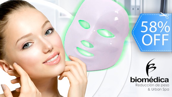 [Image: ¡Paga Q125 en vez de Q300 por Sesión de Nueva Fototerapia Láser con Luz Azul, Roja y Verde para Limpieza Facial Profunda, Eliminación de Acné, Manchas, Rejuvenecimiento (Lifting) Facial y Más en Biomédica!m]