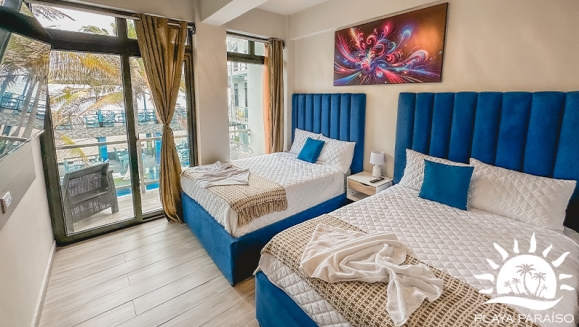 [Image: ¡Paga Q540 en Lugar de Q900 por Estadía Familiar de 1 Noche Hasta Para 4 Personas en Monterrico: Habitación Doble con A/C + 2 Camas Matrimoniales + Ducha y Baño Privado + Televisión + Piscinas + Acceso a Playa Privada y Más!m]