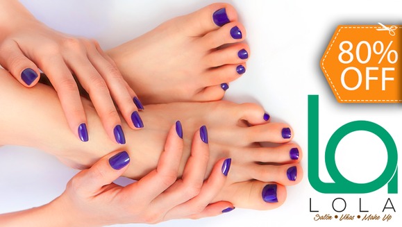 [Image: ¡Paga $12 en lugar de $61 por Manicure + Pedicure + Maquillaje Permanente + Exfoliación + Mascarilla en Manos y Pies en Lola!m]