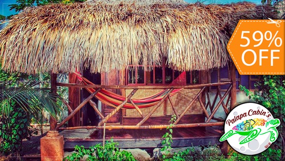 [Image: ¡Paga $37 en lugar de $90 por Estadía de 1 Noche para 2 Adultos en Habitación Doble con Ventilador + 2 Desayunos en Hotel Palapa Cabin´s, Sonsonate! ¡Solo 53 Cupones Disponibles!m]